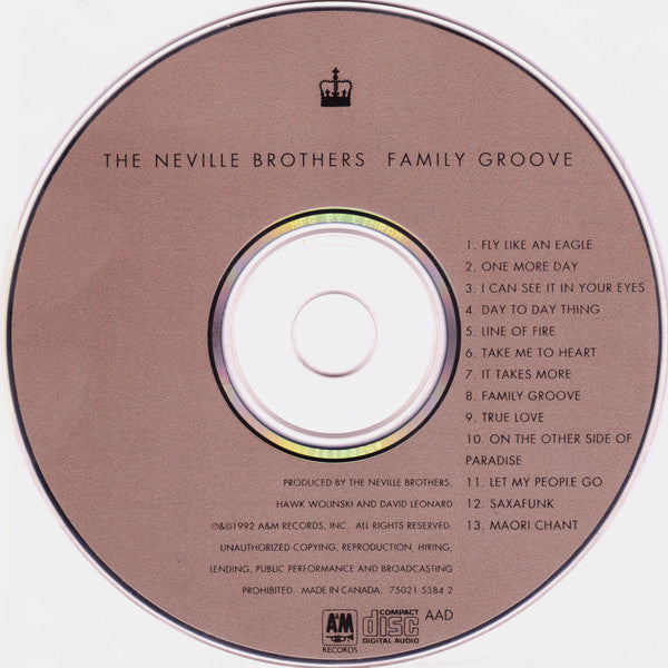 The Neville Brothers : Family Groove (CD, Album, Club)