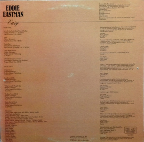 Eddie Eastman : Easy (LP, Album)