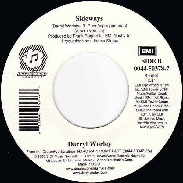 Darryl Worley : I Miss My Friend (7", Single)
