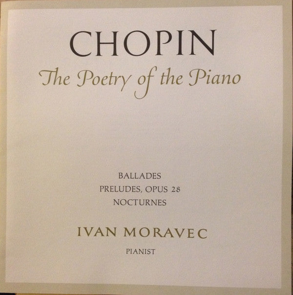 Frédéric Chopin, Ivan Moravec : The Poetry Of The Piano (4xLP + Box)