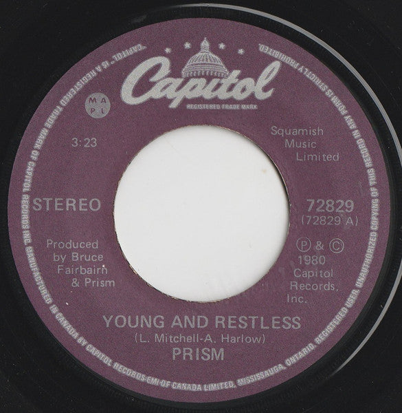 Prism (7) : Young And Restless (7", Single)