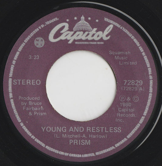 Prism (7) : Young And Restless (7", Single)