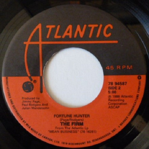 The Firm (7) : All The Kings Horses / Fortune Hunter (7", Single)