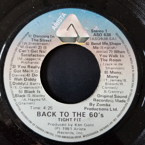 Tight Fit : Back To The 60's (7", Single)