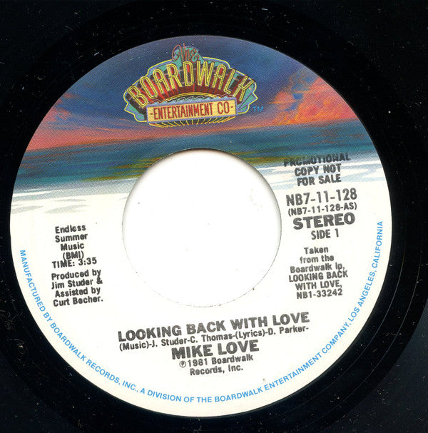 Mike Love : Looking Back With Love (7", Promo)
