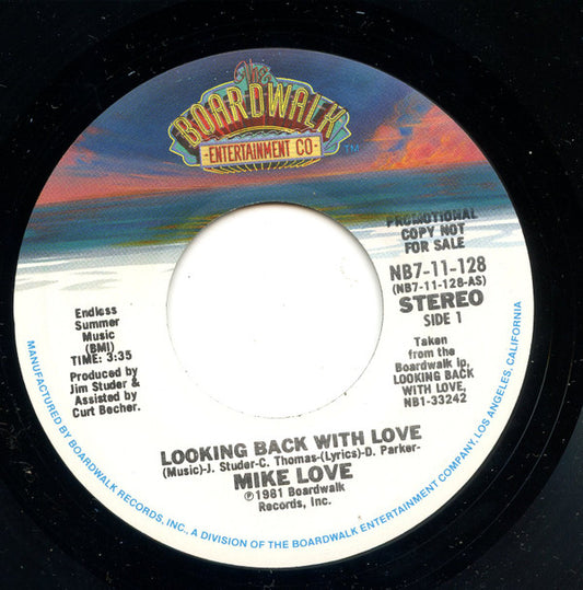 Mike Love : Looking Back With Love (7", Promo)