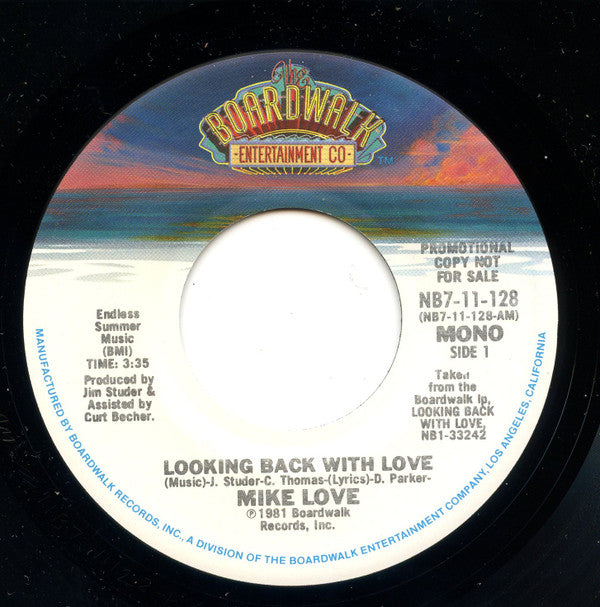 Mike Love : Looking Back With Love (7", Promo)