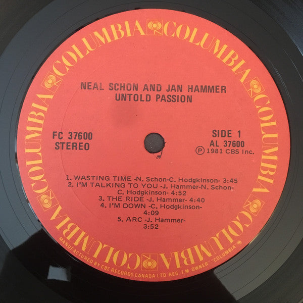 Schon & Hammer : Untold Passion (LP, Album)