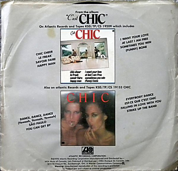 Chic : I Want Your Love / (Funny) Bone (7", Pic)