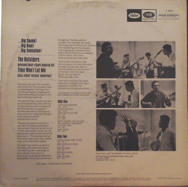 The Outsiders (4) : Time Won't Let Me (LP, Album, Mono)