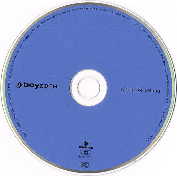 Boyzone : Where We Belong (CD, Album)