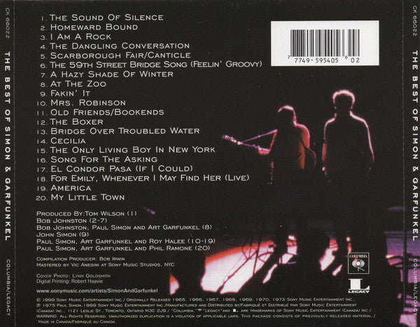 Simon & Garfunkel : The Best Of Simon & Garfunkel (CD, Comp)