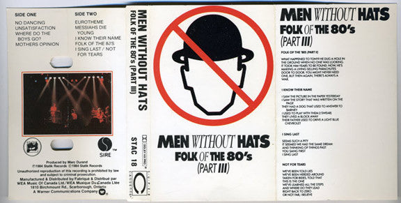 Men Without Hats : Folk Of The 80's (Part III) (Cass, Album)