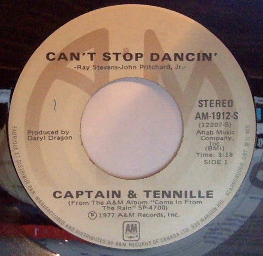 Captain & Tennille* : Can't Stop Dancin' (7", Single)