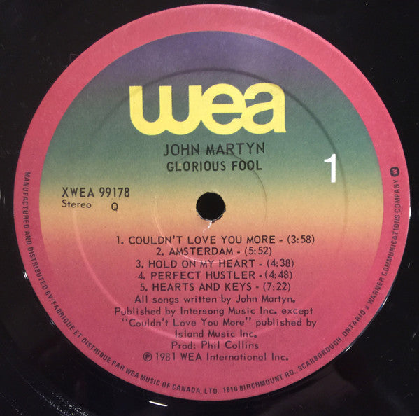 John Martyn : Glorious Fool (LP, Album)