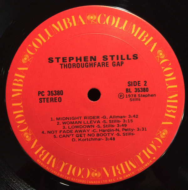 Stephen Stills : Thoroughfare Gap (LP, Album)