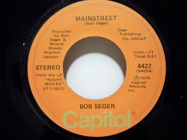 Bob Seger : Mainstreet (7", Single)