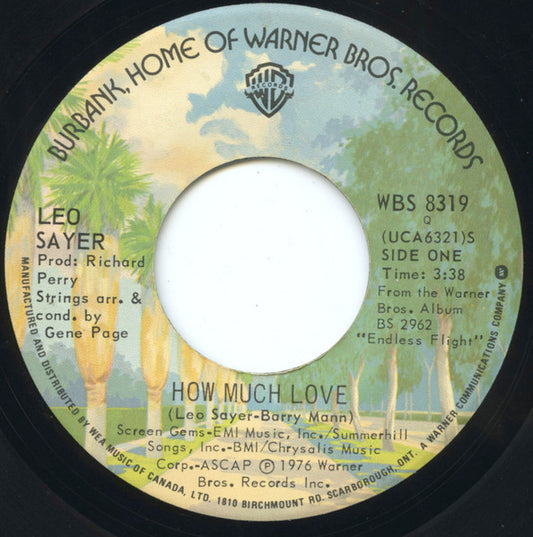 Leo Sayer : How Much Love / I Hear The Laughter (7", Single)