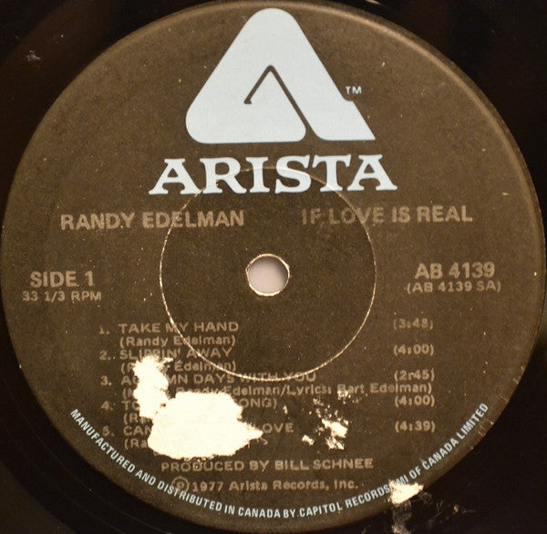 Randy Edelman : If Love Is Real (LP, Album)