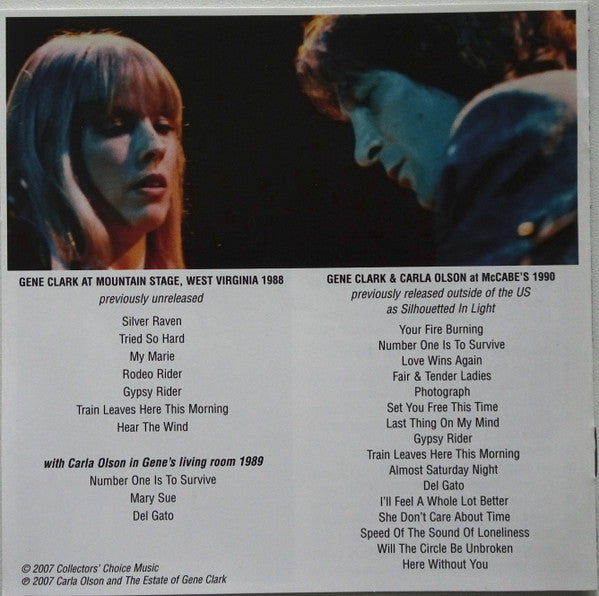 Gene Clark With Carla Olson : In Concert (2xCD, Album)