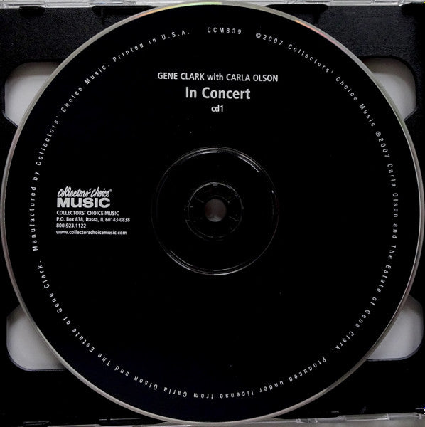 Gene Clark With Carla Olson : In Concert (2xCD, Album)