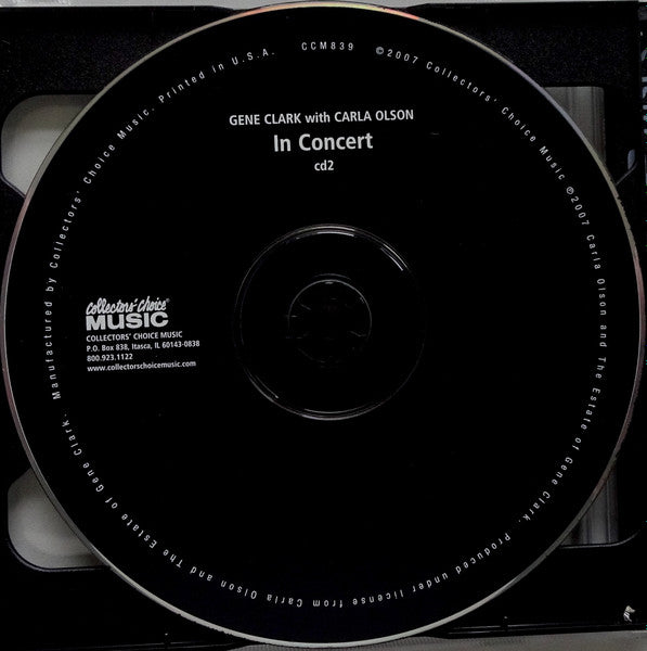 Gene Clark With Carla Olson : In Concert (2xCD, Album)