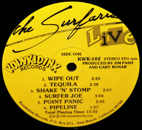 The Surfaris : Live (LP, Album)