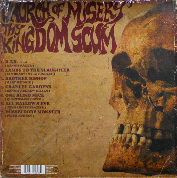 Church Of Misery : Thy Kingdom Scum  (LP, Gol + LP, S/Sided, Etch, Ltd, Gol + Album, Ltd)
