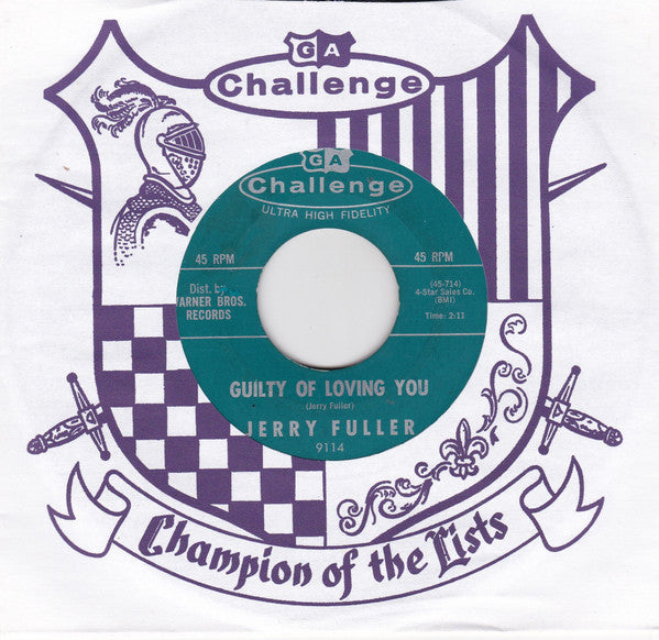 Jerry Fuller : Guilty Of Loving You / First Love Never Dies (7", Single, Styrene, Mon)