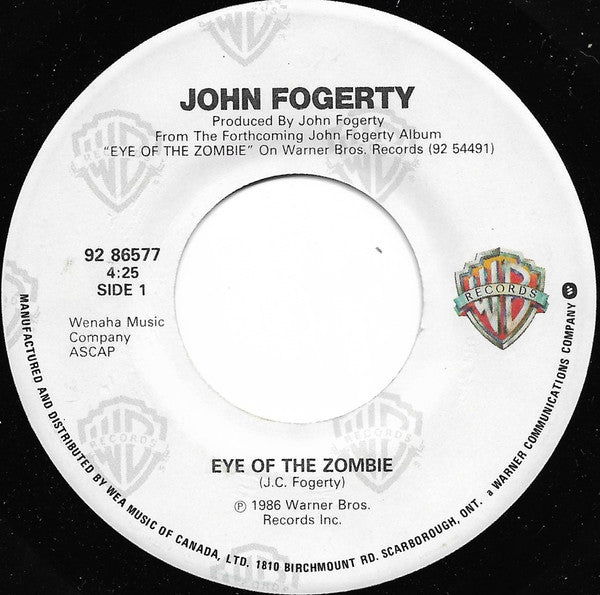 John Fogerty : Eye Of The Zombie (7", Single)