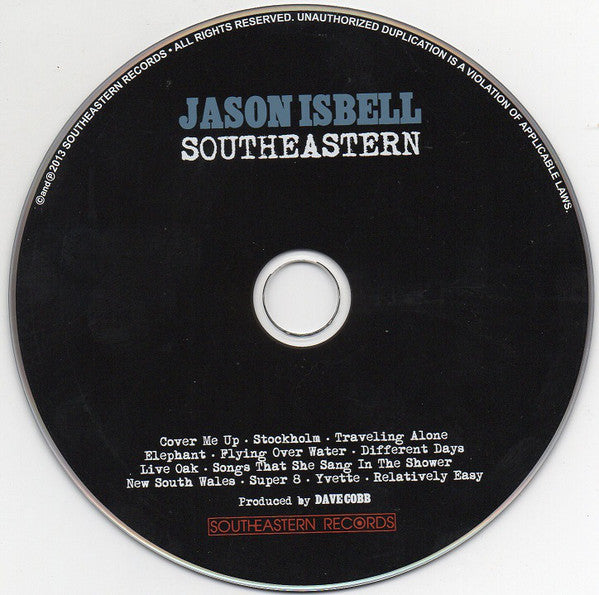 Jason Isbell : Southeastern (CD, Album, Dig)