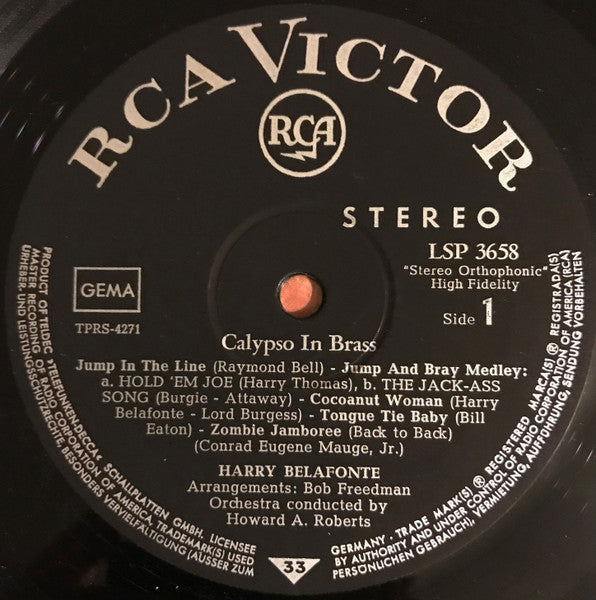 Harry Belafonte : Calypso In Brass (LP)
