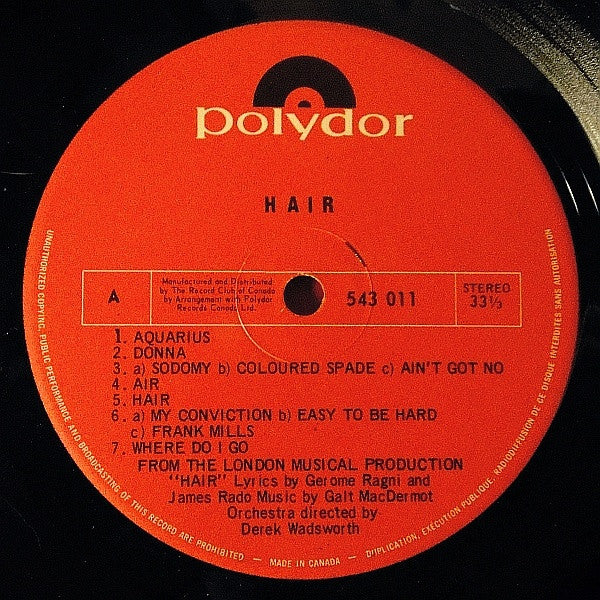 Various : Hair (LP, Album, Club, Gat)