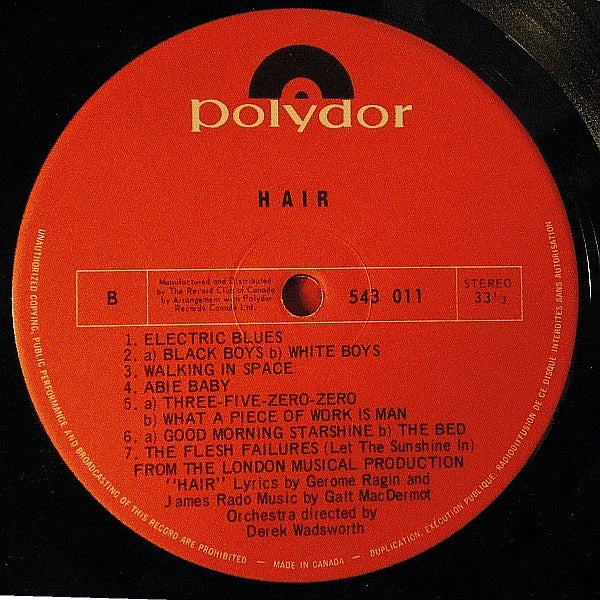 Various : Hair (LP, Album, Club, Gat)