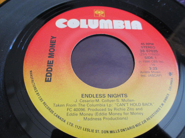 Eddie Money : Endless Nights (7", Single)