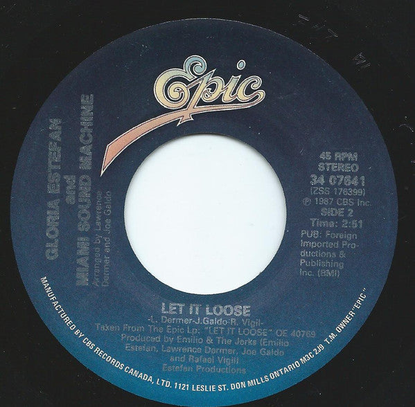 Gloria Estefan And Miami Sound Machine* : Can't Stay Away From You (7", Single)