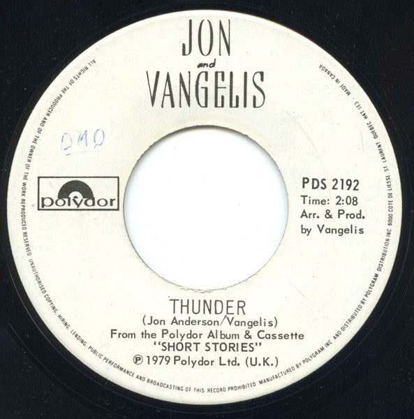 Jon And Vangelis* : (I Want To Go) Back To School (7", Single)