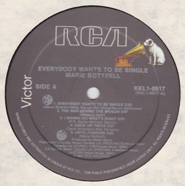 Marie Bottrell : Everybody Wants To Be Single (LP, Album)