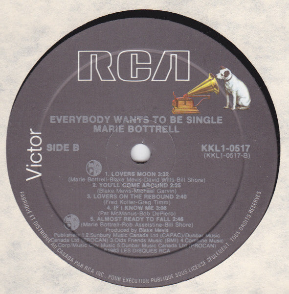 Marie Bottrell : Everybody Wants To Be Single (LP, Album)