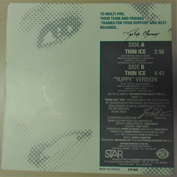 Martine Chevrier : Thin Ice (7")