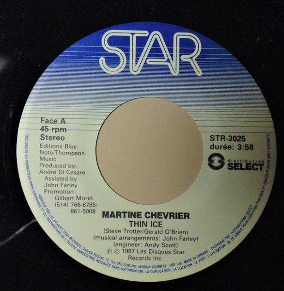 Martine Chevrier : Thin Ice (7")