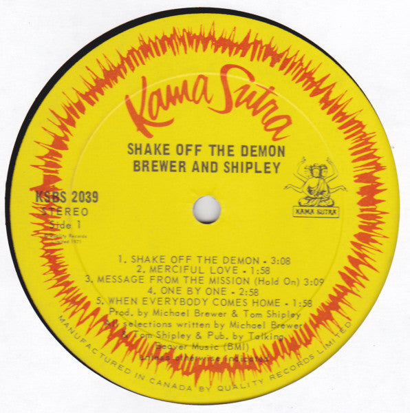 Brewer And Shipley : Shake Off The Demon (LP, Album, Gat)