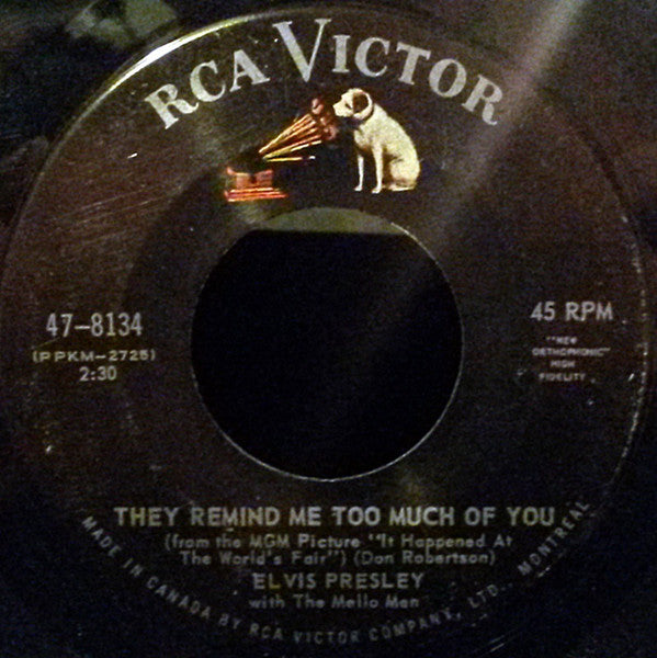 Elvis Presley With The Mello Men* : One Broken Heart For Sale (7", Single)