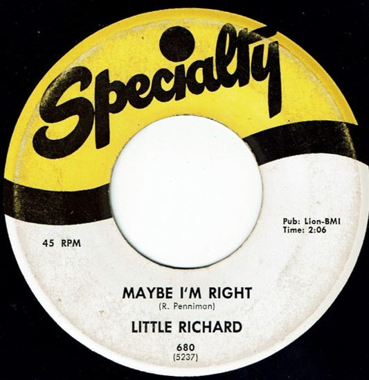 Little Richard : Maybe I'm Right / Whole Lotta Shakin' (7", Single)