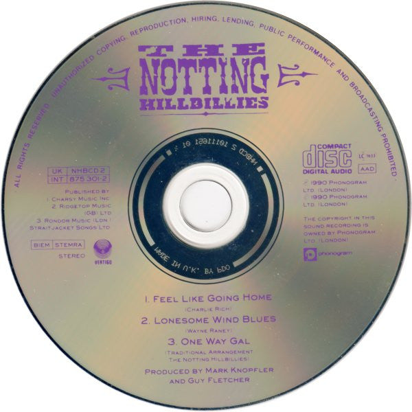 The Notting Hillbillies : Feel Like Going Home (CD, Single)