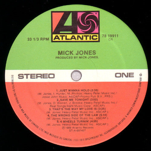 Mick Jones (2) : Mick Jones (LP, Album)