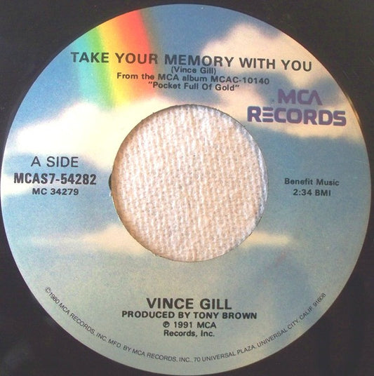 Vince Gill : Take Your Memory With You (7", Single)