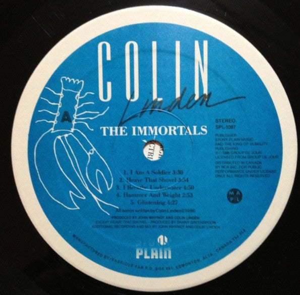 Colin Linden : The Immortals (LP, Album)