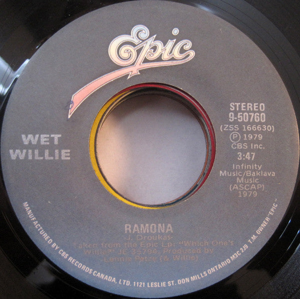 Wet Willie : Ramona (7", Single)