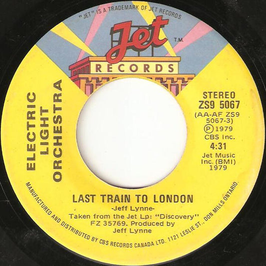 Electric Light Orchestra : Last Train To London (7", Single)